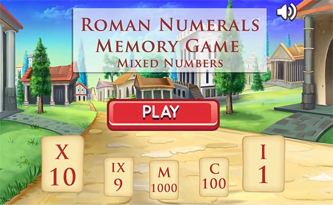 roman numerals game